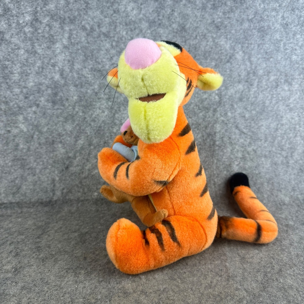 Vintage Applause Disney Winnie the Pooh Tigger Holding Roo Plush Toy 10 in RARE - Picture 2 of 8